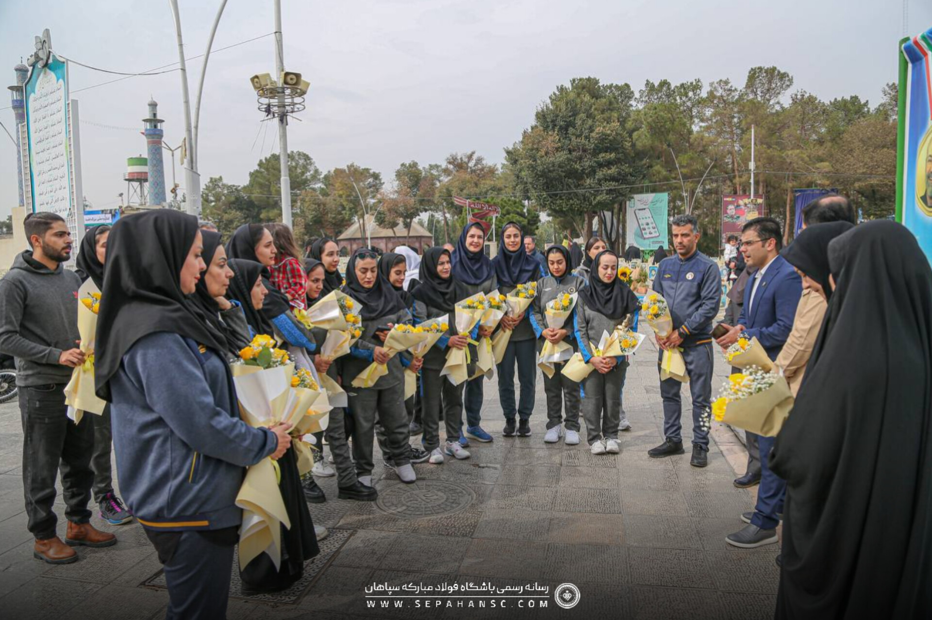 مراسم استقبال از تیم والیبال نسشته بانوان سپاهان برگزار شد